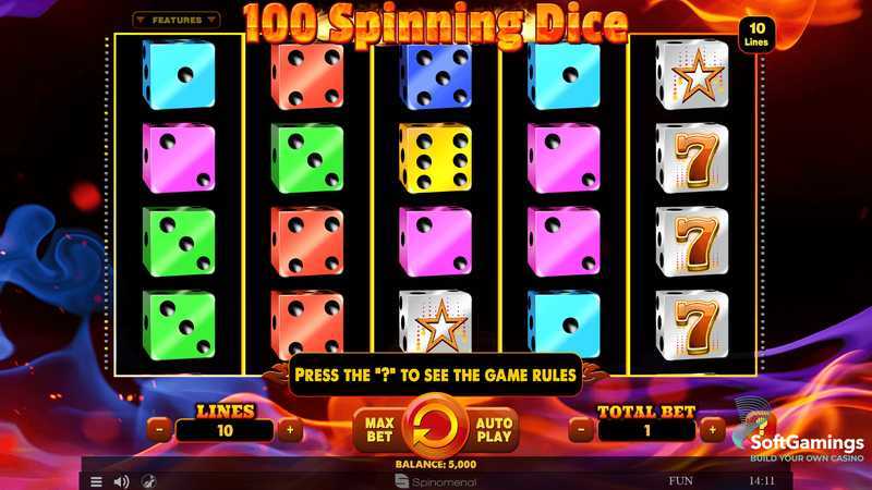 Play 100 Spinning Dice by Spinomenal