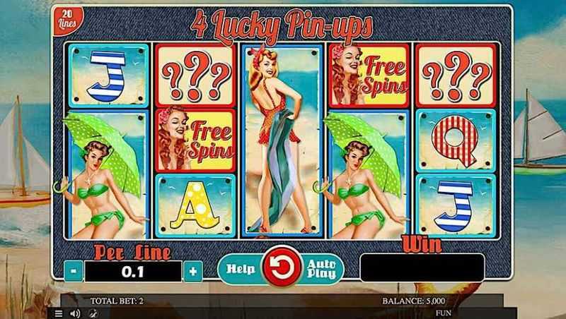 Play 4 Lucky Pin-ups by Spinomenal