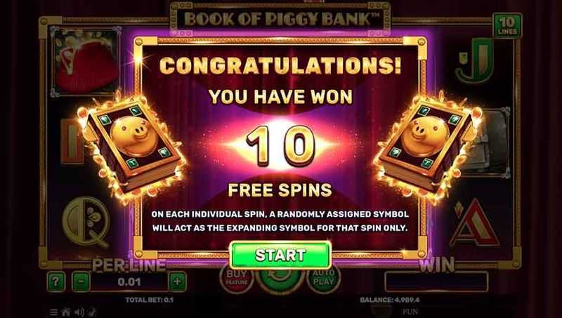 Play Book Of Piggy Bank - Riches by Spinomenal