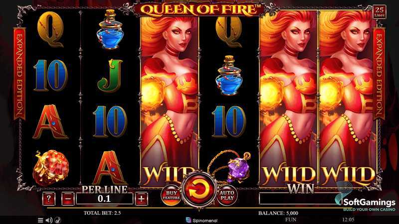 Play Cookie Casino Queen of Fire by Spinomenal