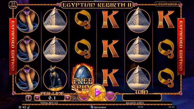 Play Egyptian Rebirth II Expanded Edition by Spinomenal