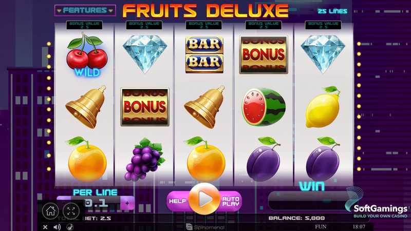 Play Fruits Deluxe by Spinomenal