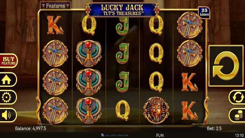 Play Lucky Jack Tut's Treasure by Spinomenal