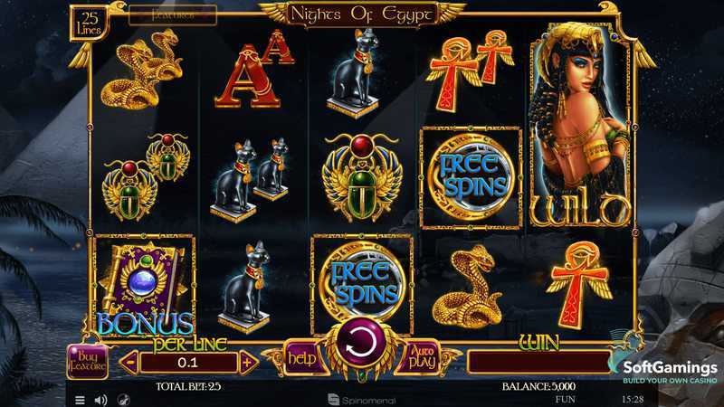 Play Nights of Egypt by Spinomenal