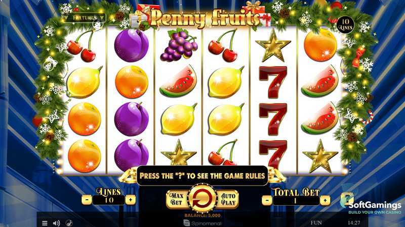 Play Penny Fruits Christmas Edition by Spinomenal