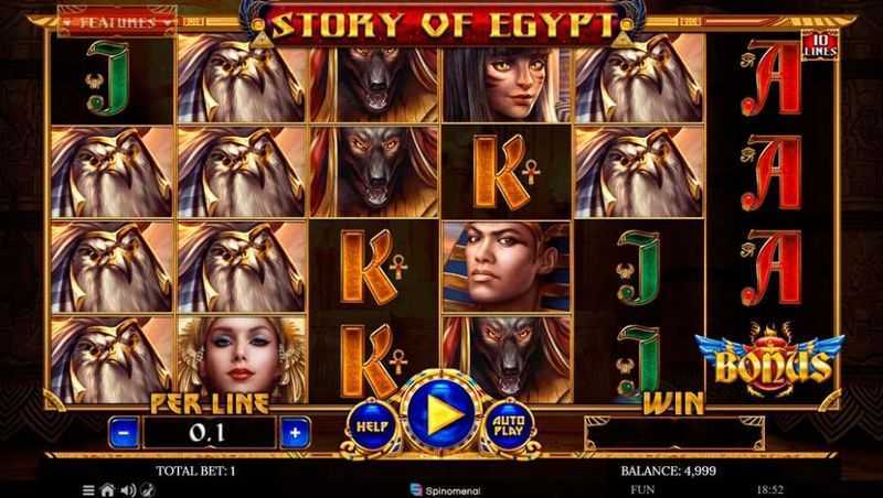 Play Story of Egypt 10 Lines by Spinomenal