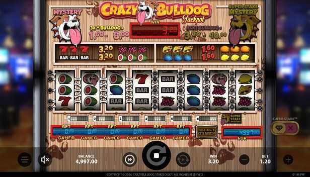 Play Crazy Bulldog by Stakelogic