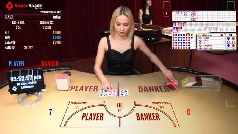 Play Live Baccarat by Super Spade Games