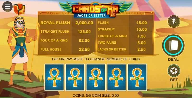 Play Cards of Ra Jacks or Better by Switch Studios