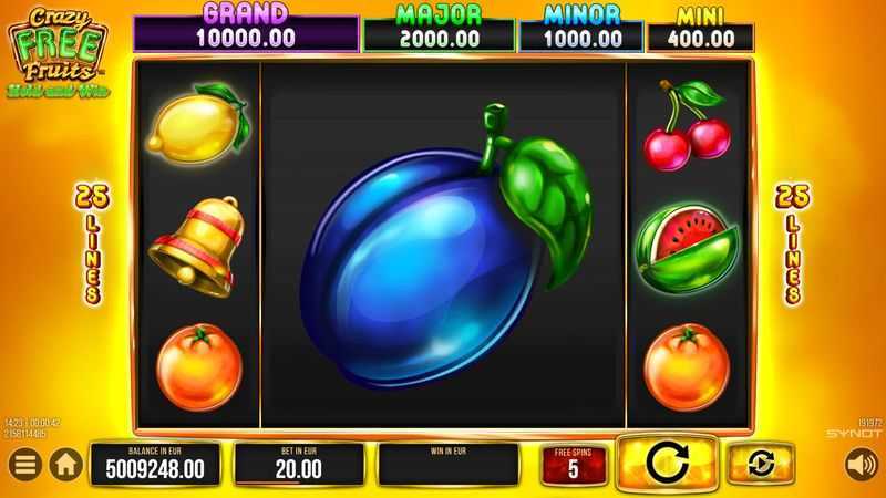 Play Crazy Free Fruits by Synot