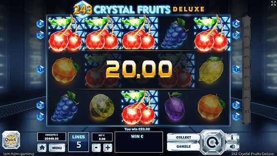 Play 243 Crystal Fruits HappyLuke by Tom Horn Gaming