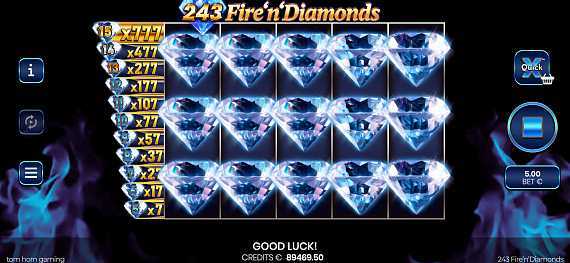 Play 243 Fire'n'Diamonds by Tom Horn Gaming