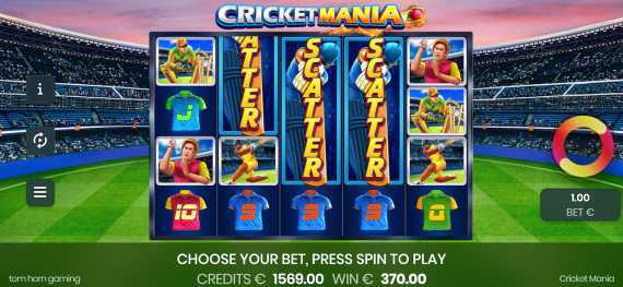 Play Cricket Mania by Tom Horn Gaming