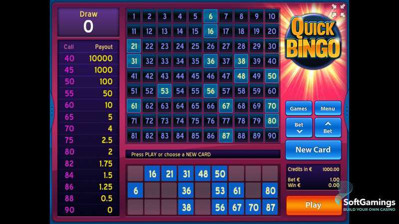 Play Quick Bingo by Tom Horn Gaming