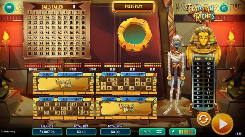 Play Egyptian Riches Gold by Vibra Gaming