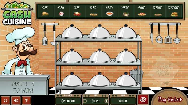 Play Cash Cuisine Scratch by Wizard Games