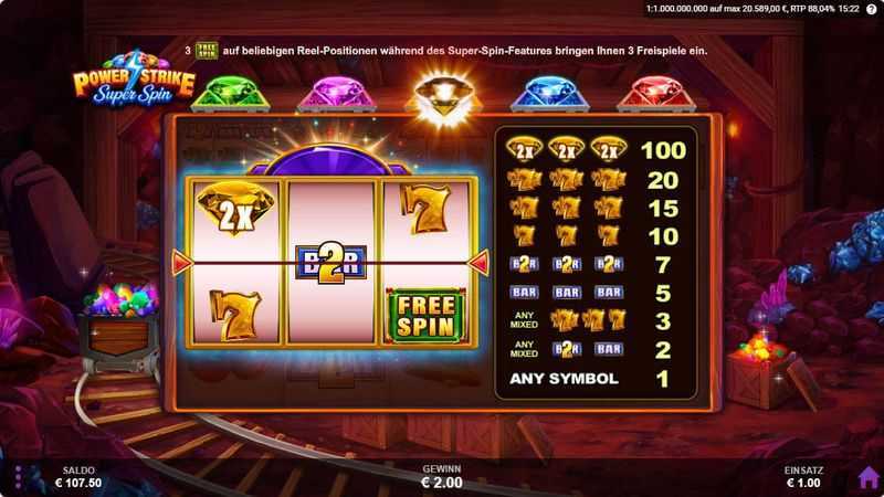 Play Power Strike Super Spin by Wizard Games