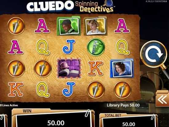 Play CLUEDO Spinning Detectives by Wms